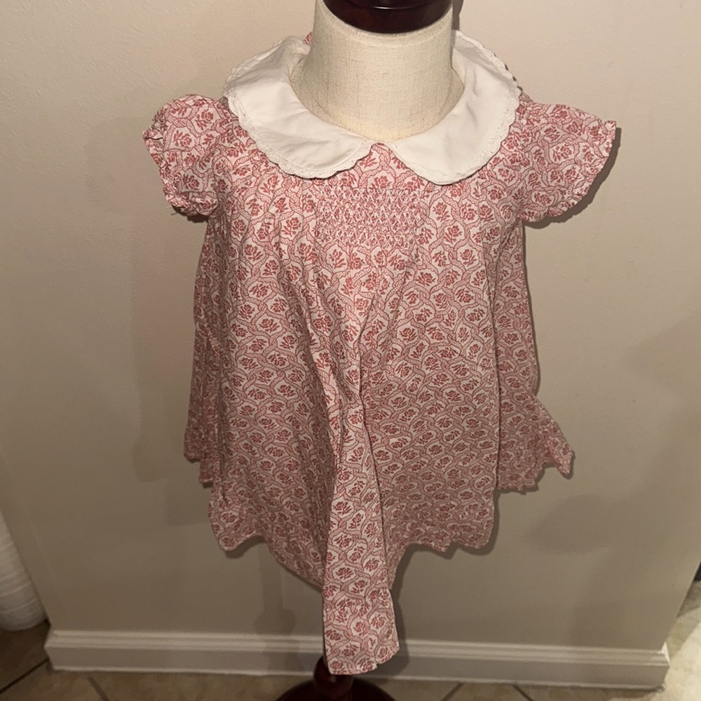 Janie and Jack. Pink floral dress. 12-18 months.